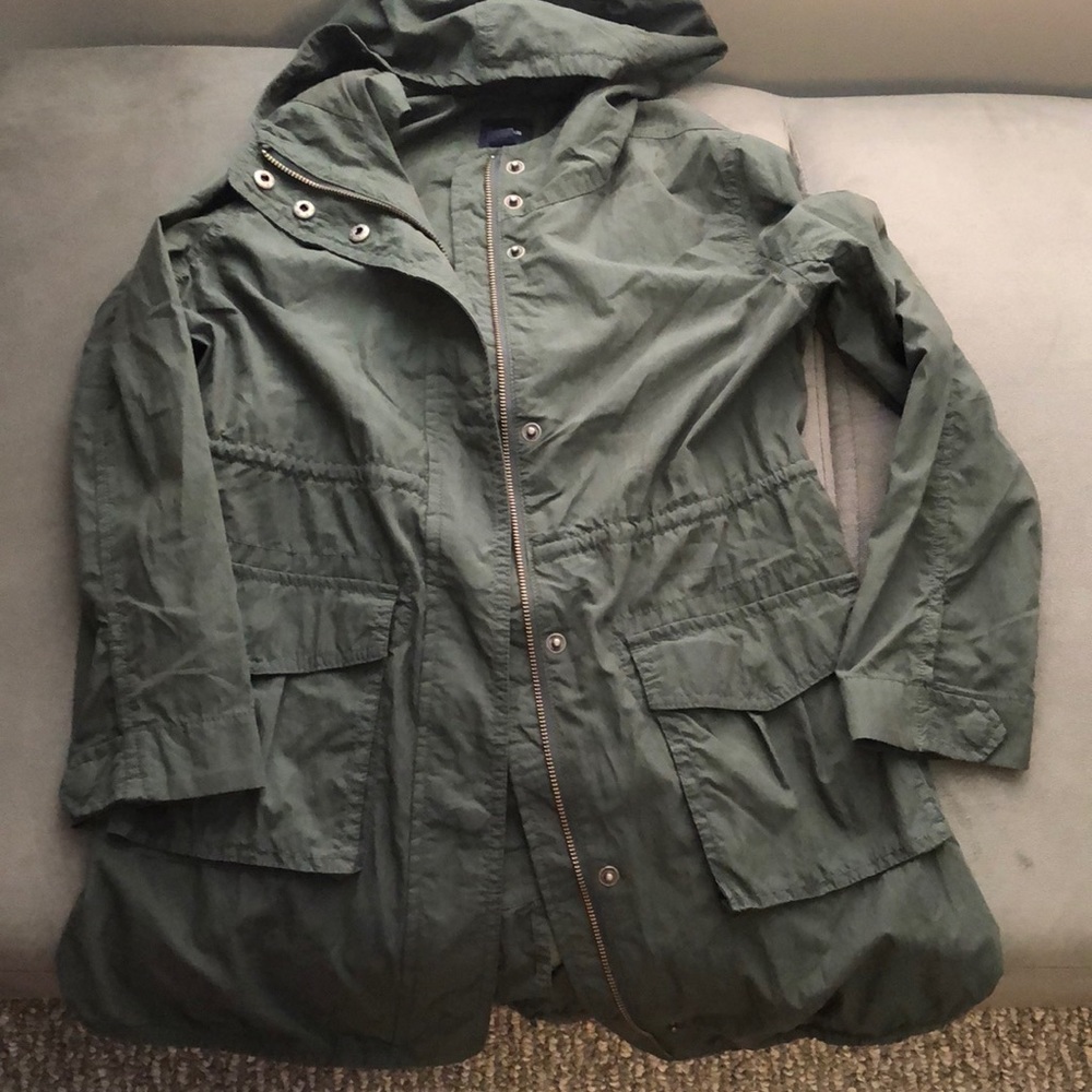 Army green utility jacket